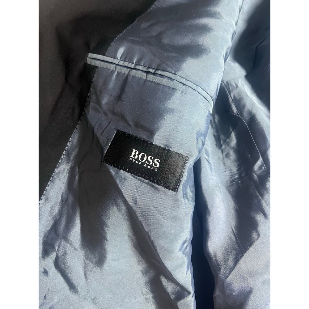 Hugo Boss Scorsese Movie Mens 46R Black Virgin Wool Cerruti Blazer Jacket - Picture 6 of 12